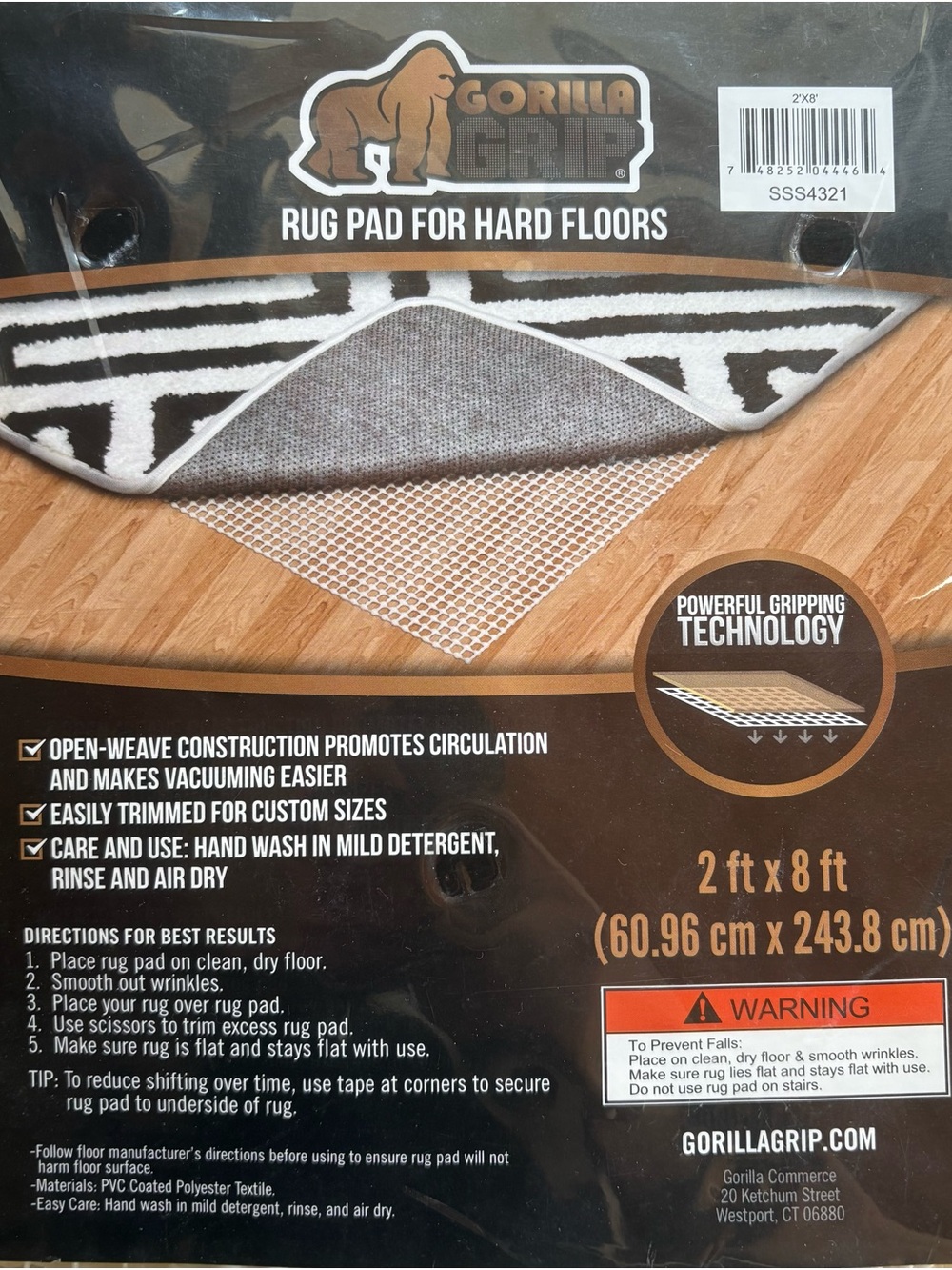 Rug Pad for Hard Floors by Gorilla Grip